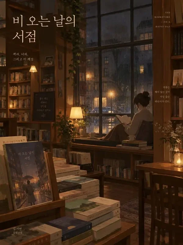 《满窗月光》封面，夜色旧书店与暖灯插画